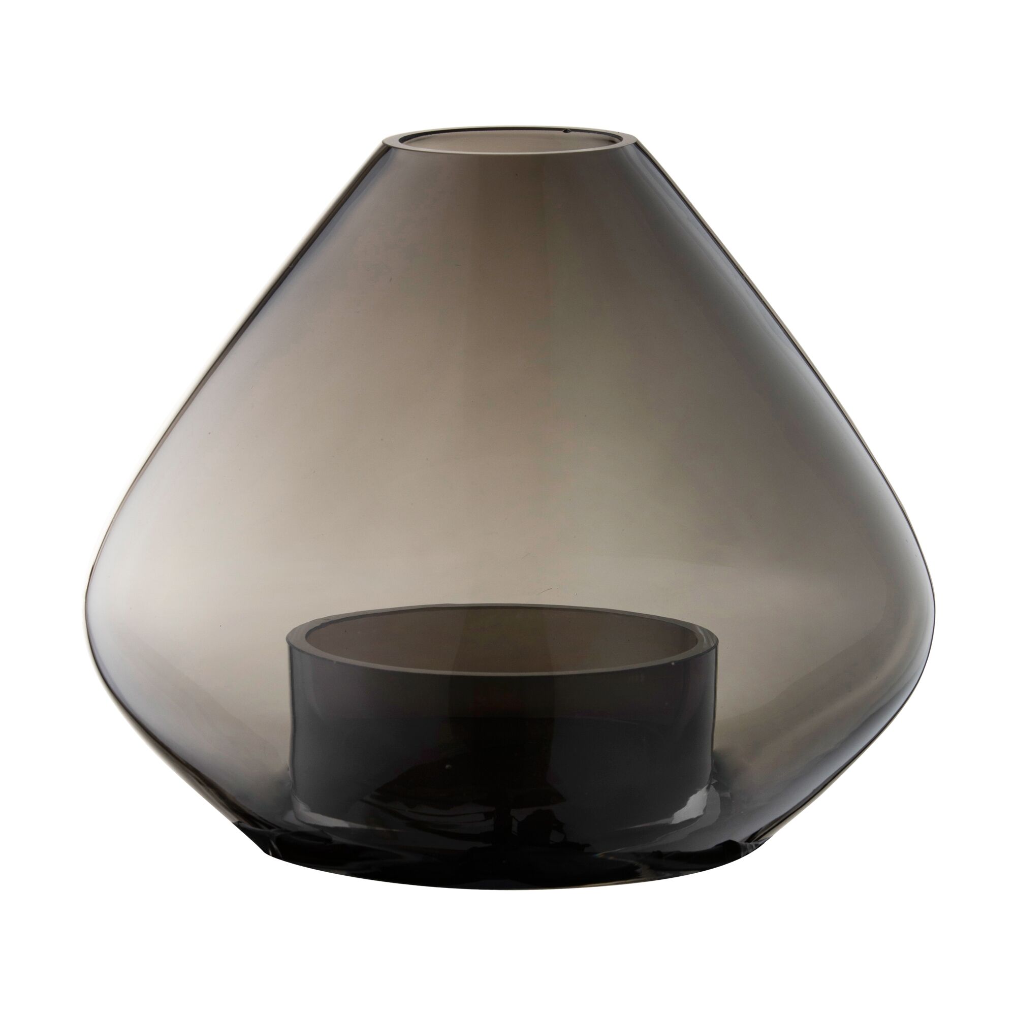 UNO Lanterne/Vase Noir H21 cm