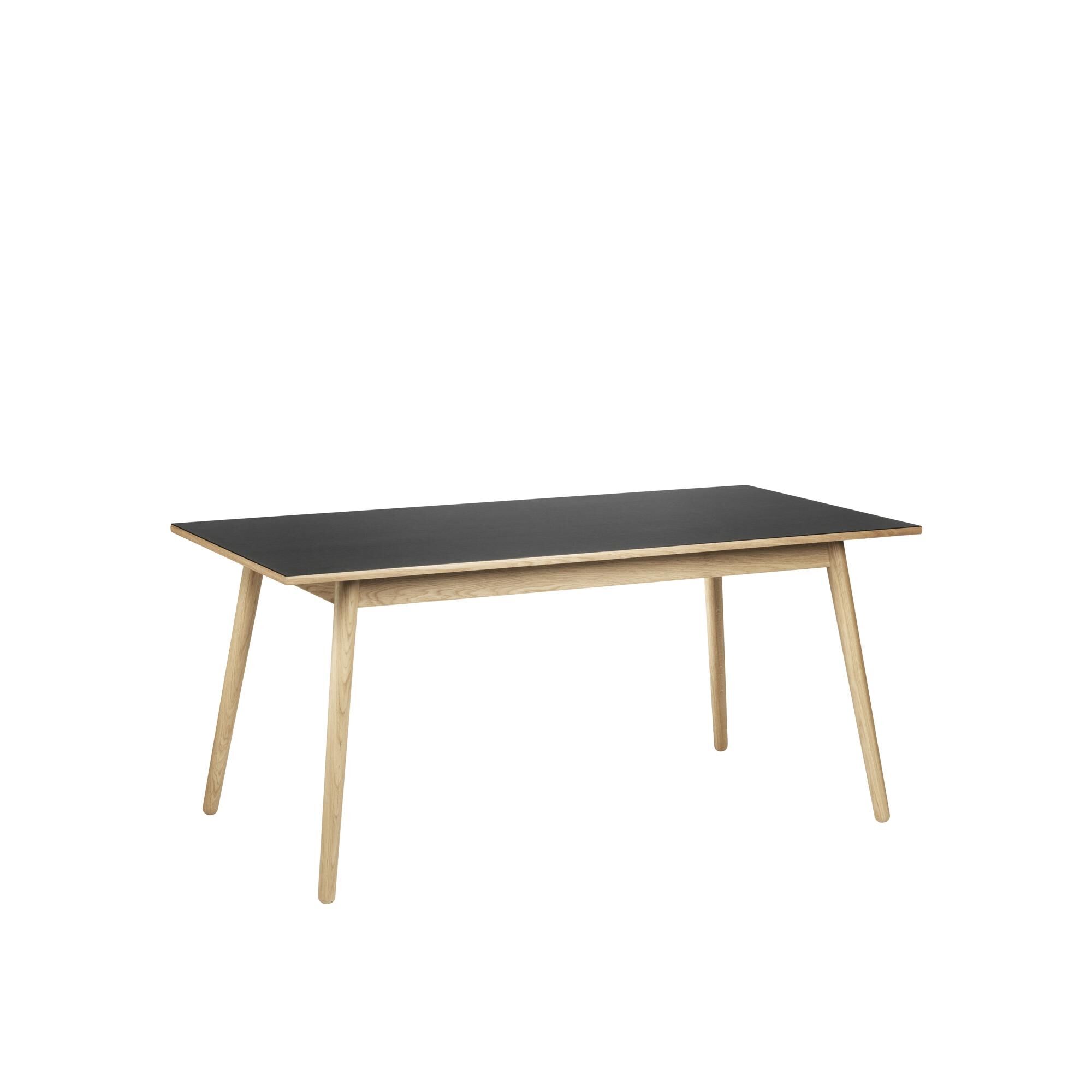 Table de Salle à Manger FDB Furniture C35B 160 cm en Chêne Laqué Noir