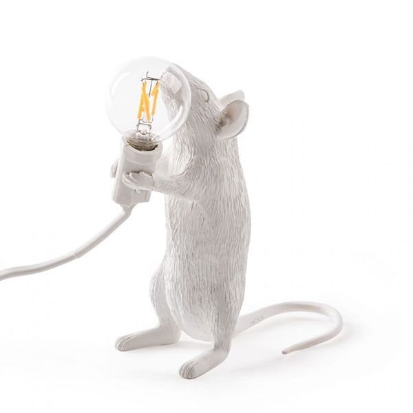 Mouse Step St&aring;ende Bordslampa Vit