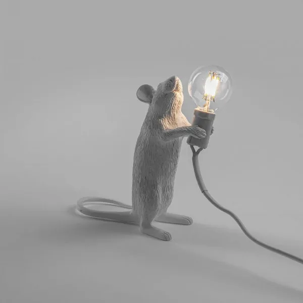 Mouse Step Standing Table Lamp White