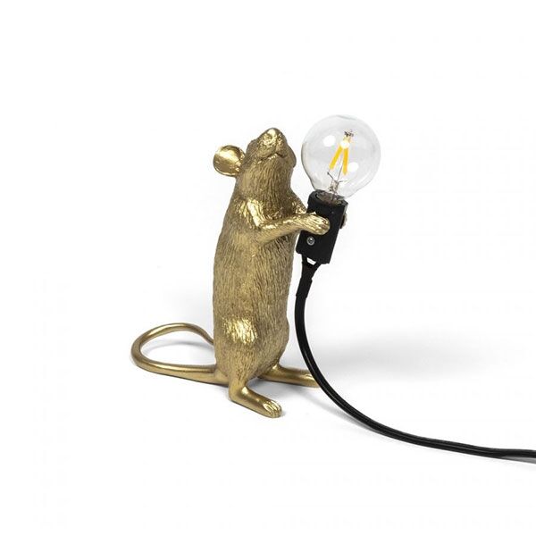 Mouse Step St&aring;ende Bordslampa Guld