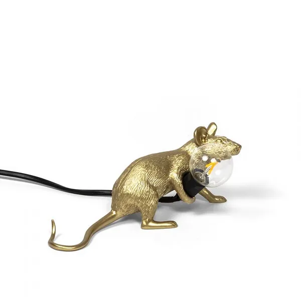 Mouse Lop Lying Down Table Lamp Gold