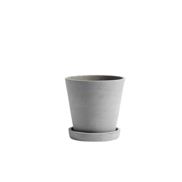 Pot de Flowerpot avec soucoupe M Gris