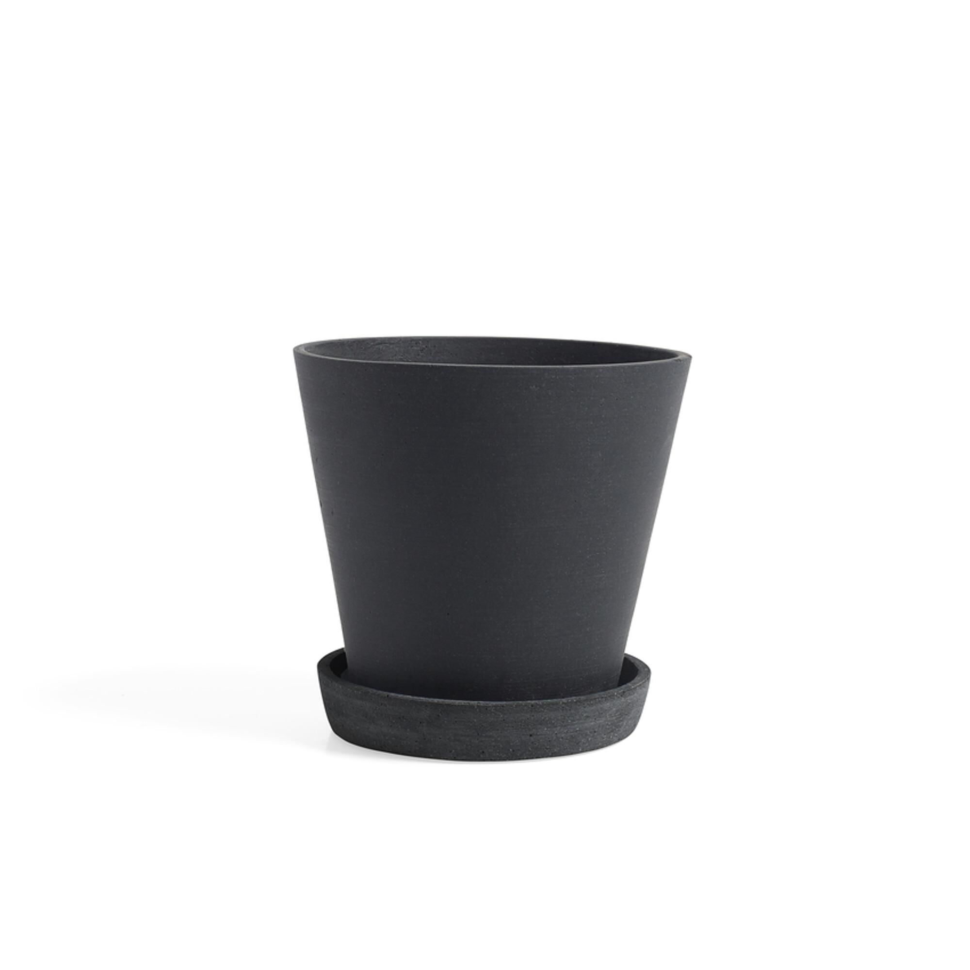 Pot de Flowerpot avec soucoupe L Noir