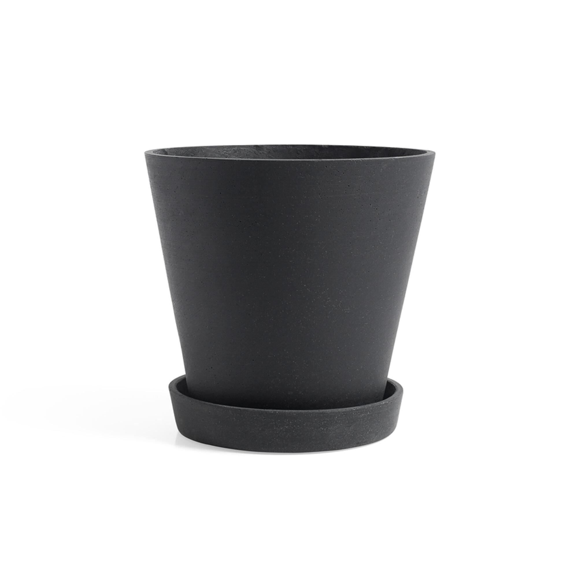 Pot de Flowerpot avec soucoupe XL Noir