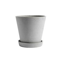 Flowerpot lautasella XL harmaa