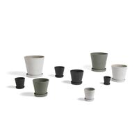 Flowerpot lautasella XL harmaa