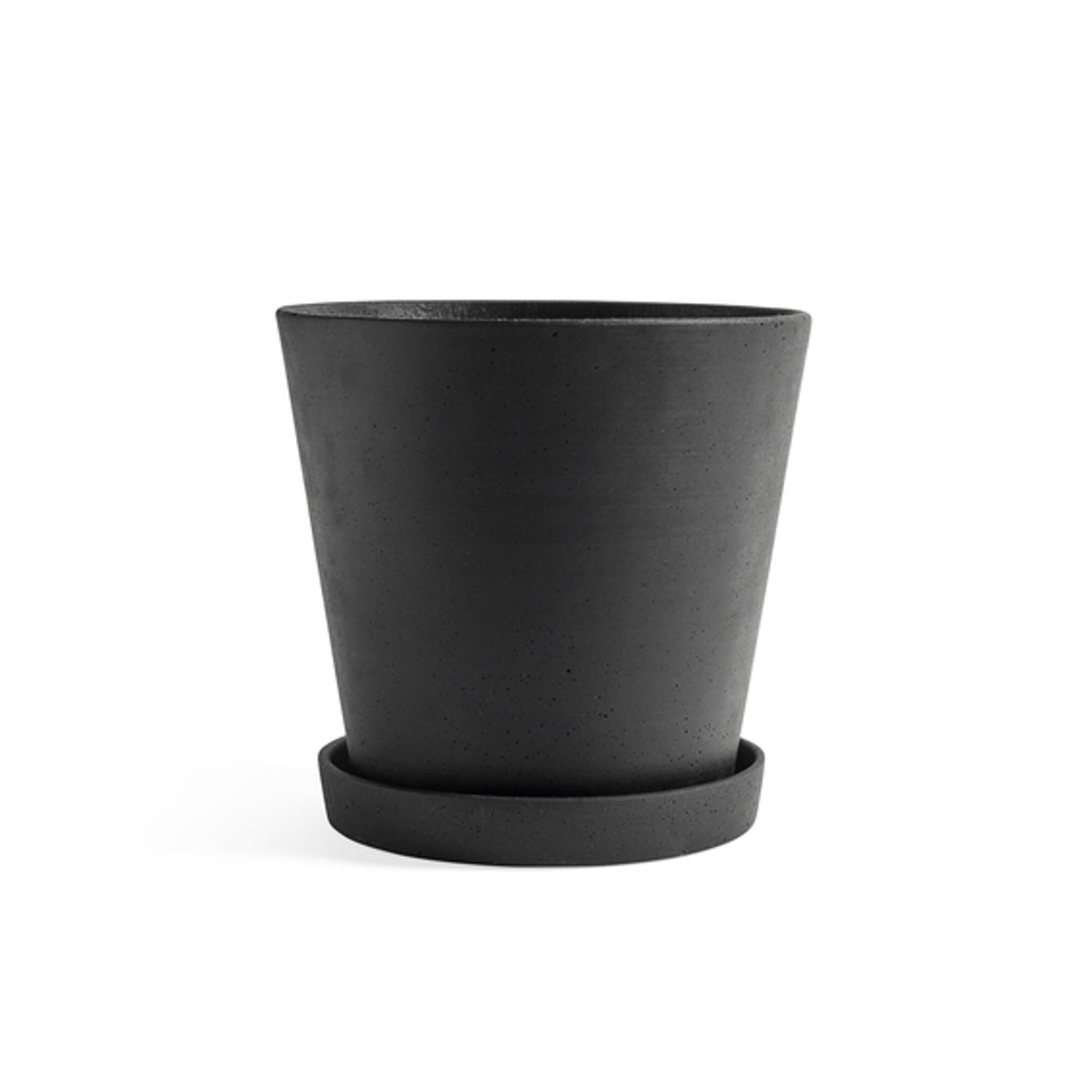 Pot de Flowerpot avec soucoupe XXL Noir