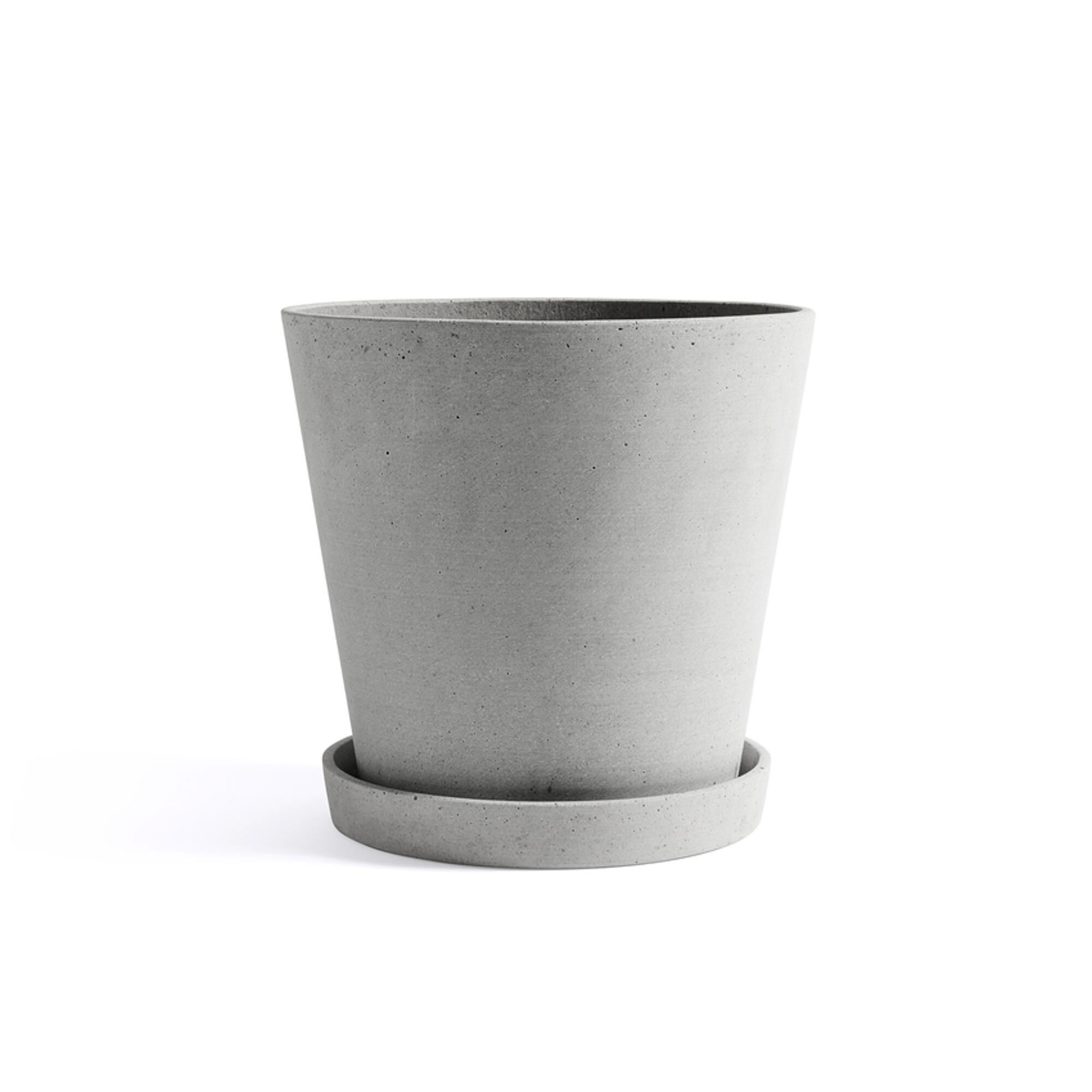 Pot de Flowerpot avec soucoupe XXL Gris