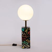 Toalettpapper Hemma Ormar Bordslampa Vit/ Multifärgad