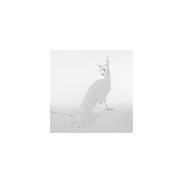 Peacock Lámpara de pie/Blanco
