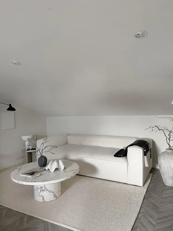 Grand 2-Seater Sofa Steam/White