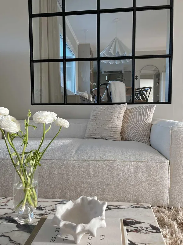 Grand 2-Seater Sofa Steam/White