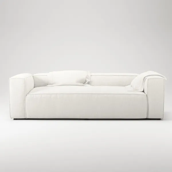 Grand 2-Seater Sofa Steam/White