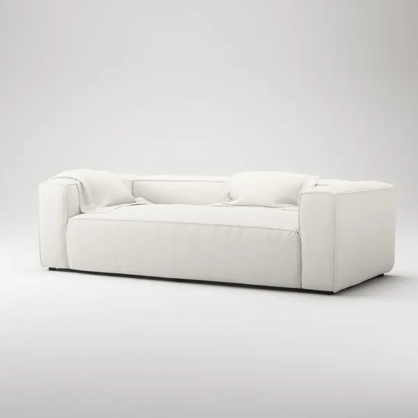 Grand 2-Seater Sofa Steam/White