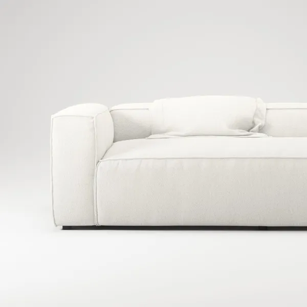 Grand 2-Seater Sofa Steam/White