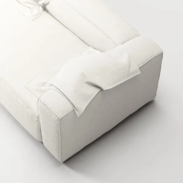 Grand 2-Seater Sofa Steam/White