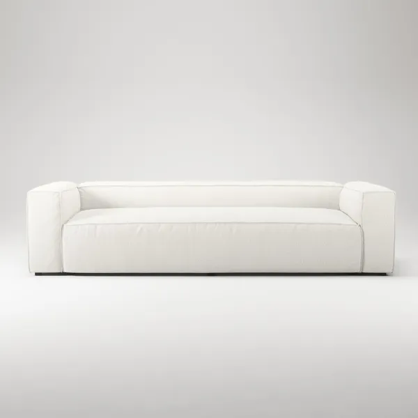 Grand 3-Sitzer Sofa Steam/Weiß