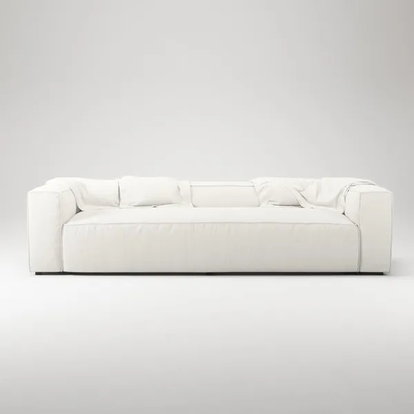 Grand 3-Sitzer Sofa Steam/Weiß