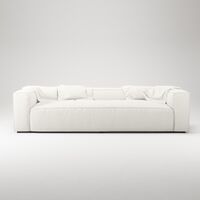 Grand 3-Sitzer Sofa Steam/Weiß