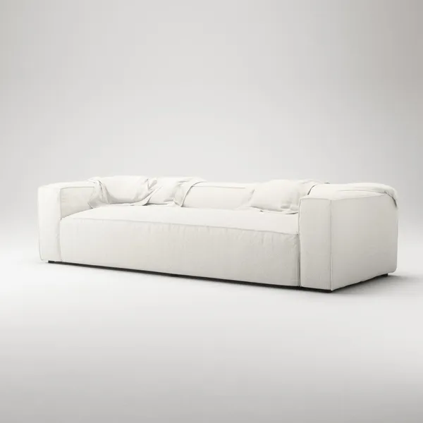 Grand 3-Sitzer Sofa Steam/Weiß