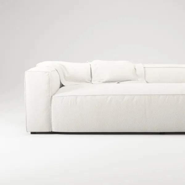 Grand 3-Sitzer Sofa Steam/Weiß