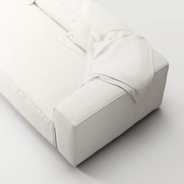 Grand 3-Sitzer Sofa Steam/Weiß