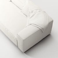 Grand 3-Sitzer Sofa Steam/Weiß