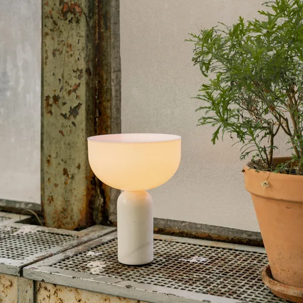 Kizu Portable Lamp White Marble