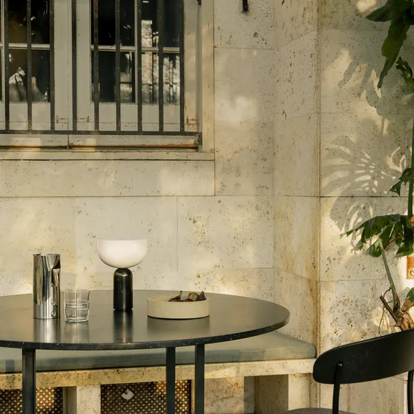 Kizu Portable Lamp Black Marble