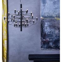 2097/30 Pendant Medium Matt Black with LED