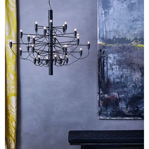 2097/30 Pendant Medium Matt Black with LED