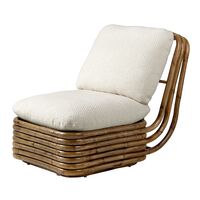 Rotan wicker met glans en Dedar Lupo 007 bekleding