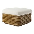 Rattan wicker with gloss and Dedar Lupo 007 upholstery