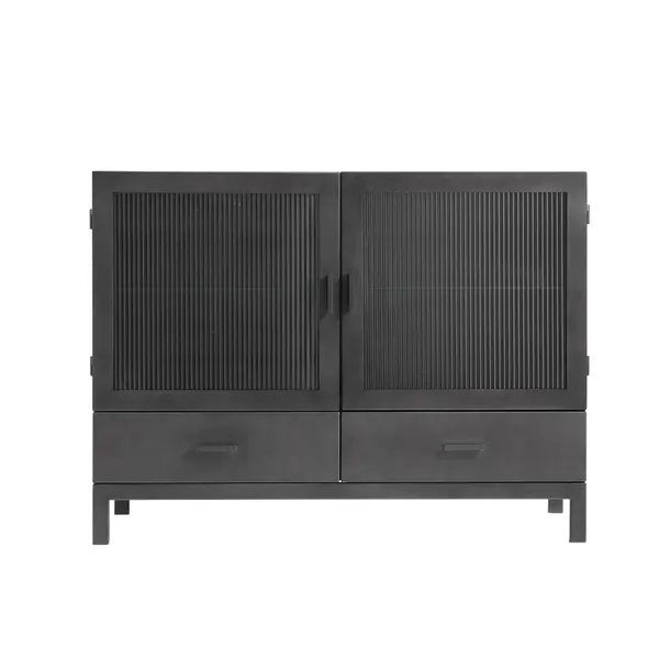 Dallas Showcase Cabinet Black