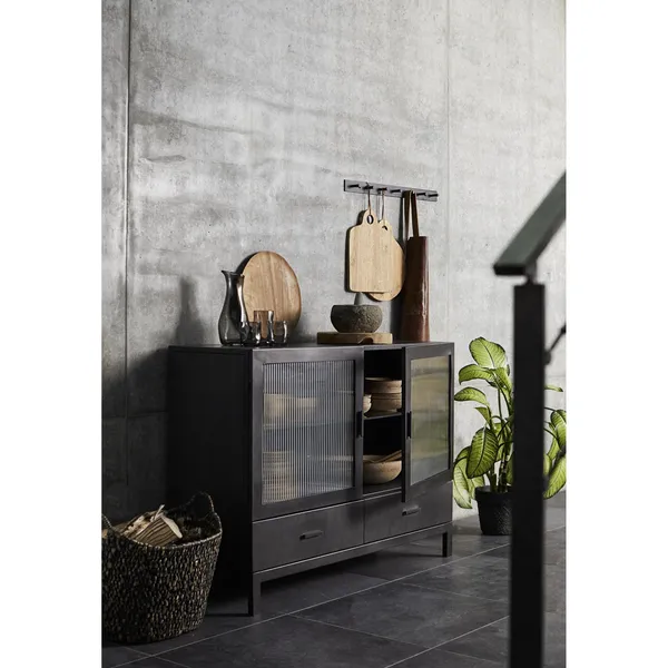 Dallas Showcase Cabinet Black
