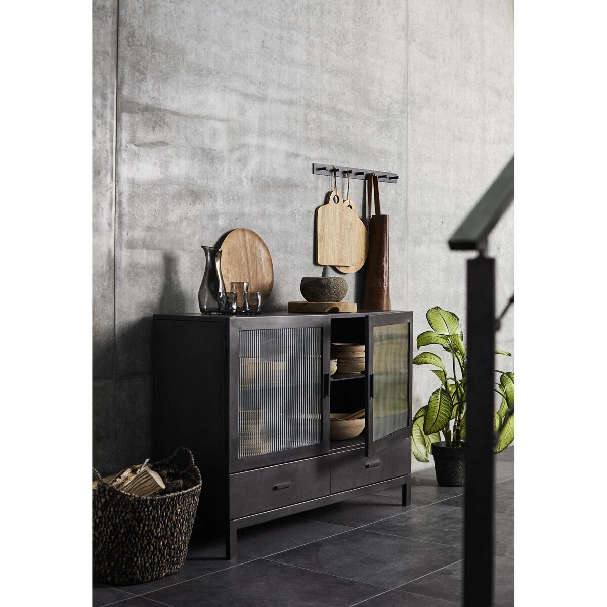 Dallas Showcase Cabinet Black