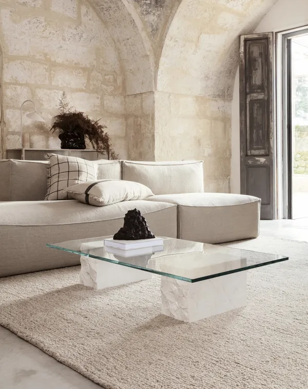 Mineral Coffee Table Bianco Curia Marble
