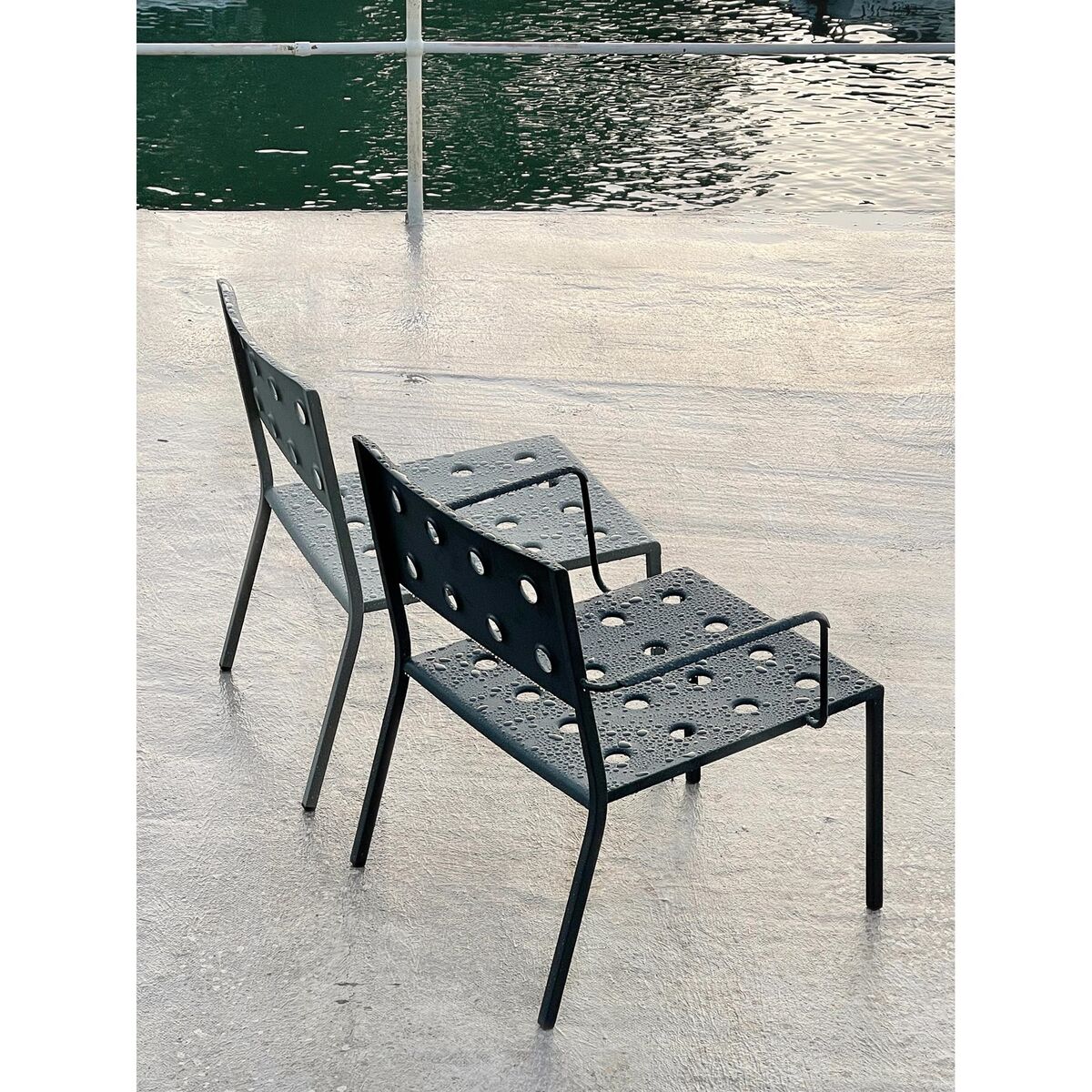Poltrona da Balcone con Braccioli Beige