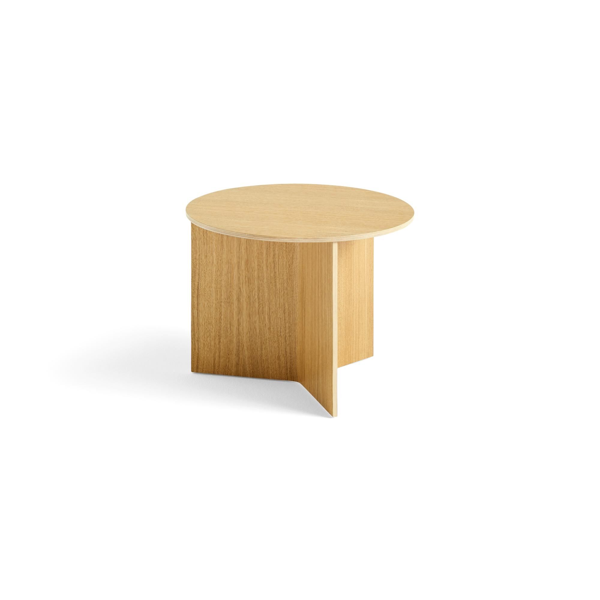 Slit Wood Sofabord Rundt 45 Lakeret Egetr