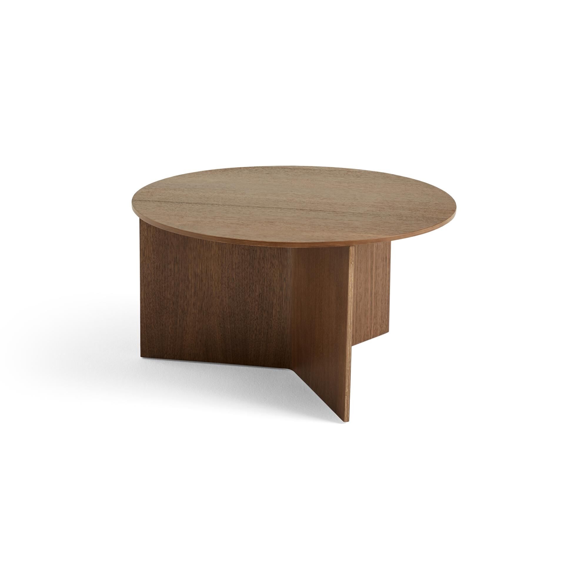 Table Basse Bois Slit Ronde Ø65 Noyer Noyer