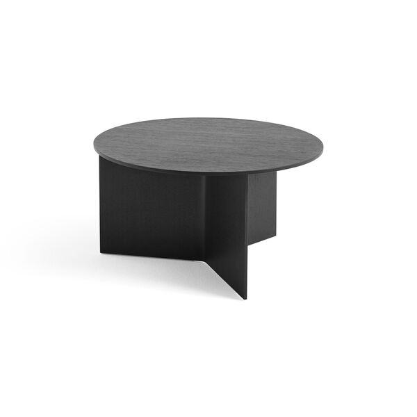 Slit Wood Couchtisch Rund Ø65 Schwarz