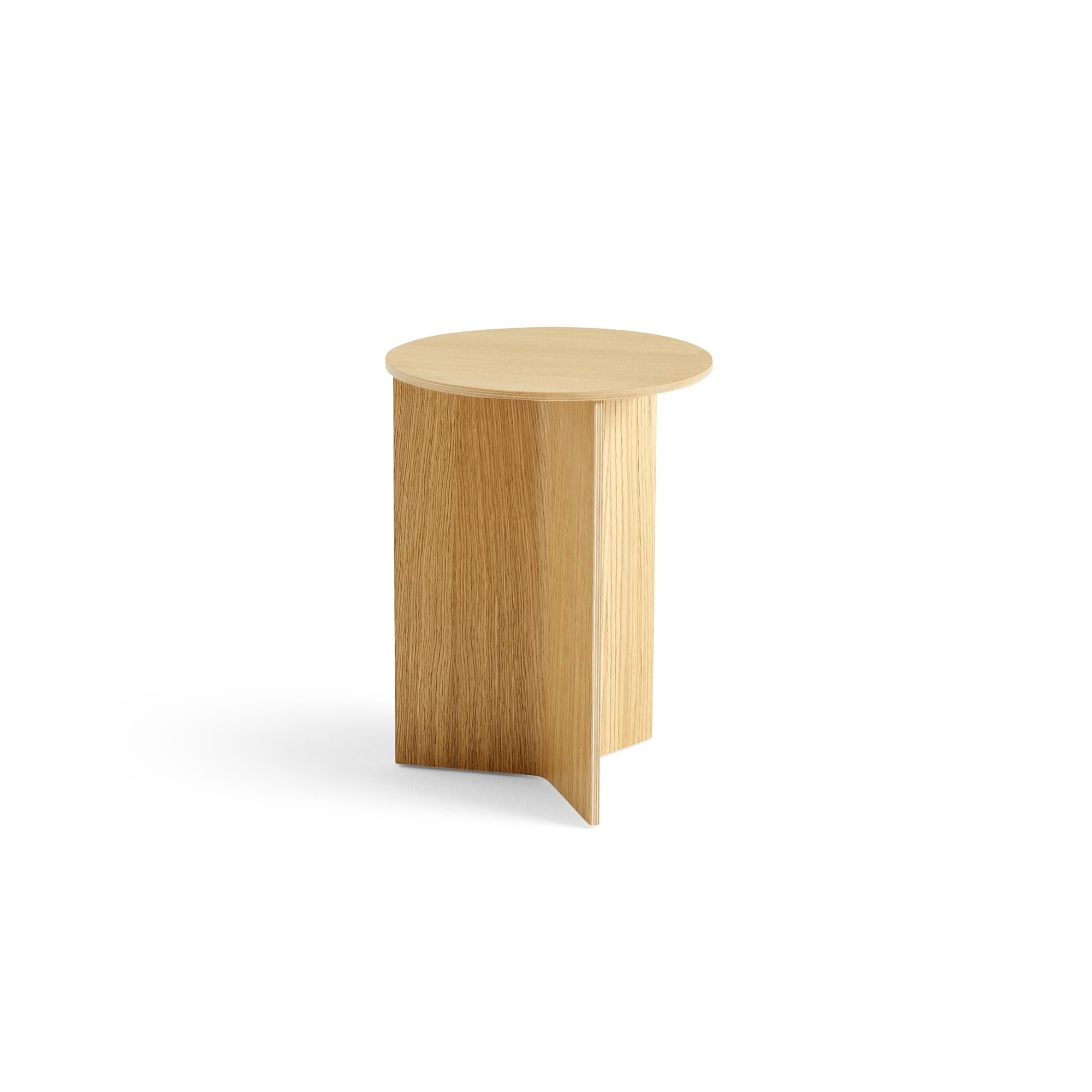 Slit Wood Sofabord Rundt Ø35 Lakkert Eik