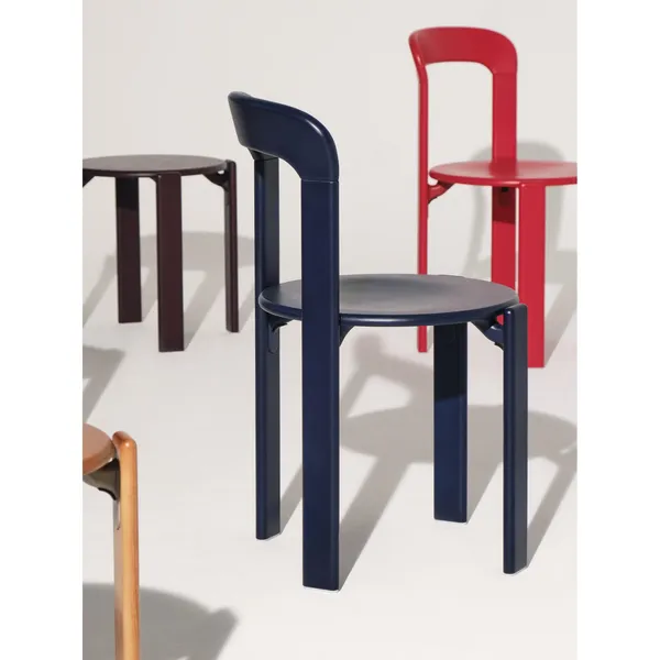 Rey Dining Chair Deep Blue Lacquered Beech Wood