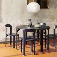 Silla de Comedor Rey de Madera de a Lacada en Azul Intenso