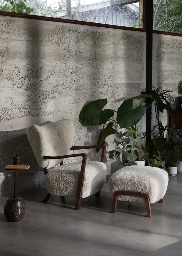 Wulff ATD3 Pouf Sheepskin Moonlight/Oak