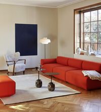 Wulff ATD2 Armchair Sheepskin Moonlight/ Walnut Including ATD3 Pouf