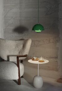 Wulff ATD2 Armchair Sheepskin Moonlight/ Walnut Including ATD3 Pouf