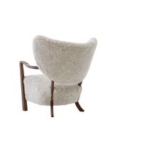 Wulff ATD2 Armchair Sheepskin Moonlight/ Walnut Including ATD3 Pouf