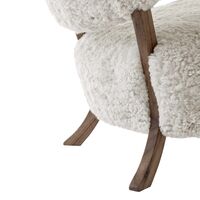 Wulff ATD2 Armchair Sheepskin Moonlight/ Walnut Including ATD3 Pouf